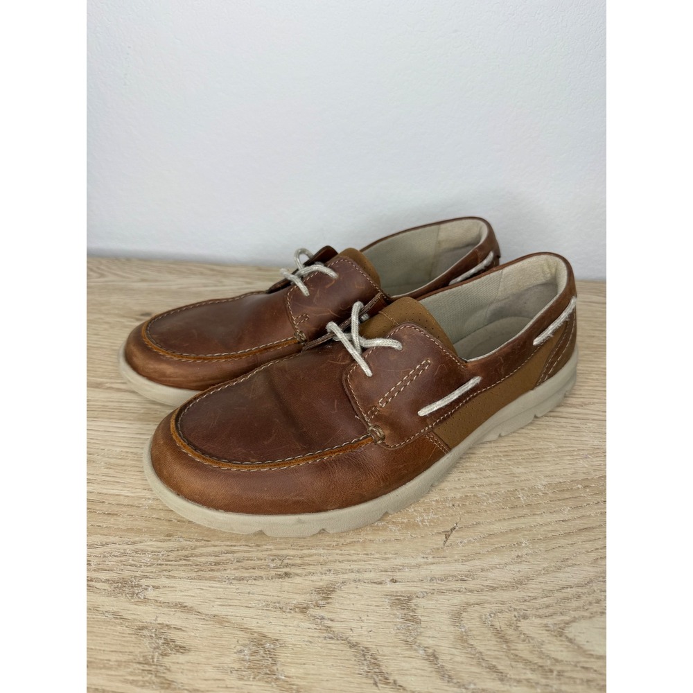 Clarks Collection Cotrell Step Brown Leather Boat Shoes Mens 12 M 261331637110